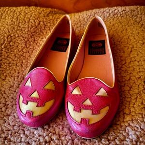 Pink Pumpkin Face Strange Cult Shoes